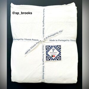 🎁Texteis Penedo Sunwashed Cotton Sheet Set -Made in Portugal- Queen Size- White